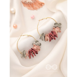 An Autumn Blend- Floral Delight Hoops- Multicolour