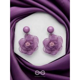 LILY DREAM DANCE - FABRIC EARRINGS (PURPLE)