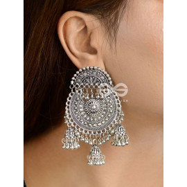 A Boho Dream - Oxidised Triple Jhumki Danglers