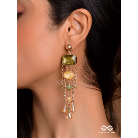 THE EMERALD CANOPY - EMBELLISHED DROP EARRINGS