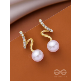 PEARL'N SWIRL - GOLDEN SPARKLING STUDS