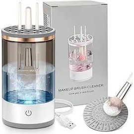 IKERIA Electric Makeup Brush Cleaning Machine – Automatic Makeup Brush Cleaner and Dryer