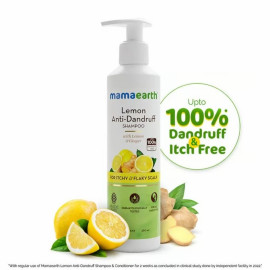 Mamaearth Lemon Anti-Dandruff Shampoo for Itchy & Flaky Scalp with Lemon & Ginger (250 ml)