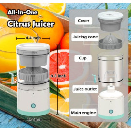 Portable Electric Citrus Juicer | High-Yield USB Rechargeable Orange,        