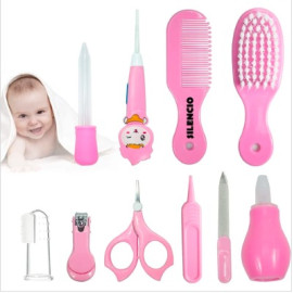 LuvLap 7In1 Baby Grooming Kit,Portable Baby Grooming Kit for New Born Baby,Finger Brush,Hair