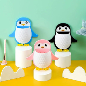 2 Pcs Penguins Shape Toothbrush Holder Plastic Sta..