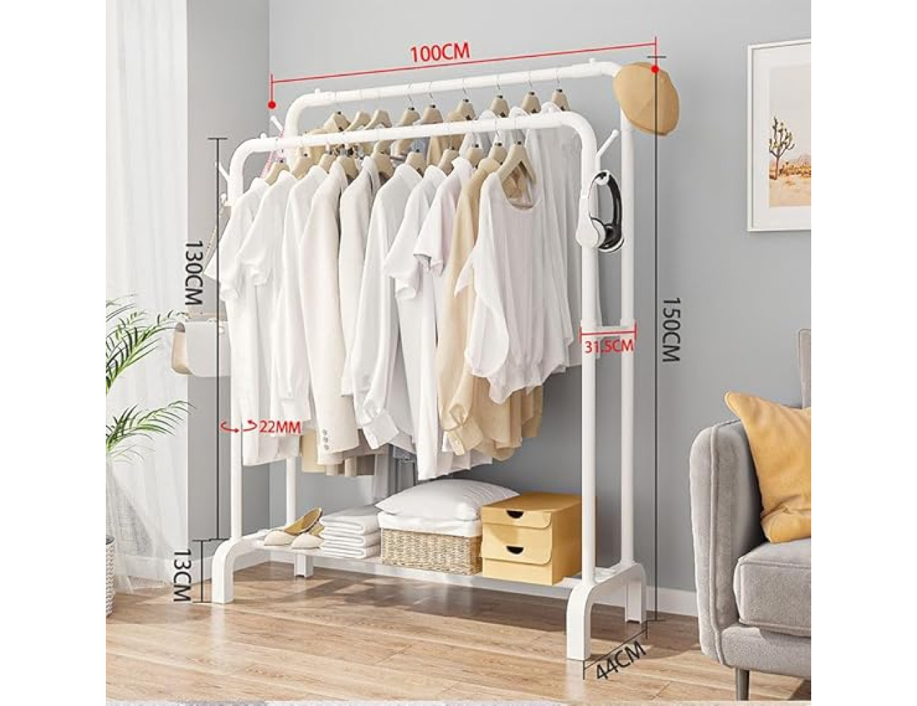 Space-Saving Portable Clothes Rack | Model CR-202 ..
