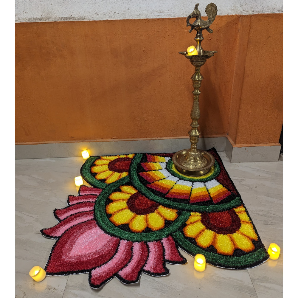 Mat rangoli corner design